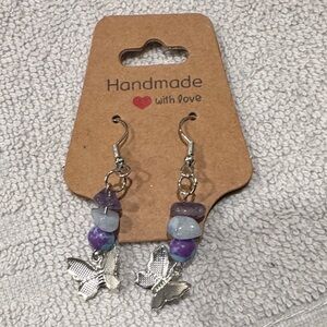 Butterfly dangle earrings